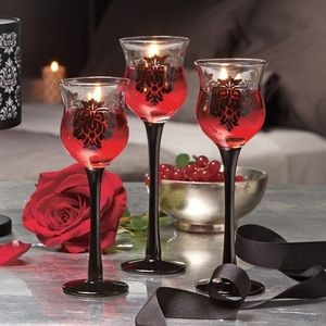 PartyLite Forbidden Trio Stemmed Candle Holder